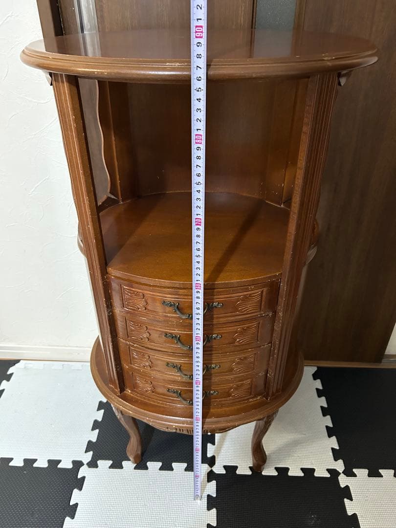 アンティーク　猫脚　キャビネット　電話台