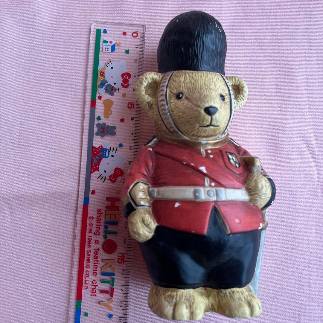 加藤工芸　KATO KOGEI テディベア　イギリス　兵隊　置物　ハンドプリント