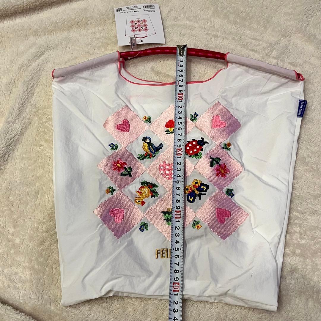 FEILER ボール&チェーン 刺繍 エコバッグ お花 ハイジ フェイラー