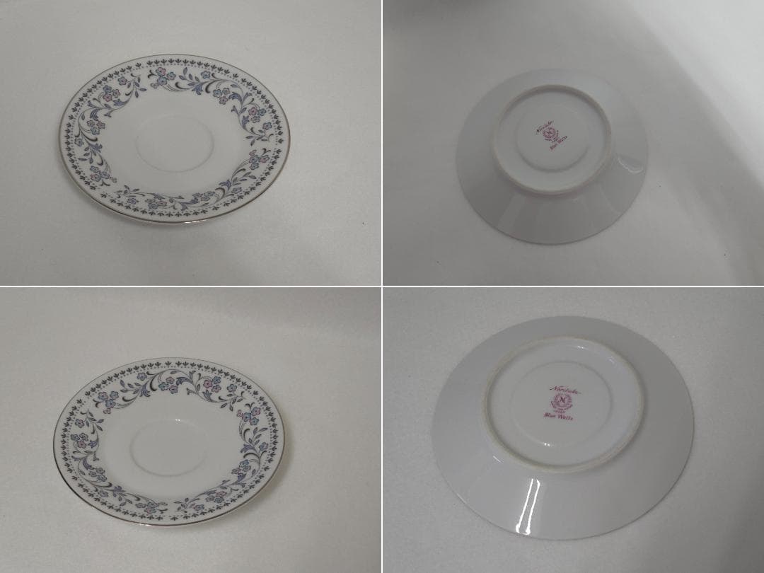 M▽ノリタケ ブルーワルツ プレート ボウル カップ＆ソーサー (38112)