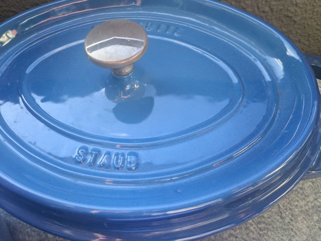 staub 昔のロイヤルブルー　3点セット