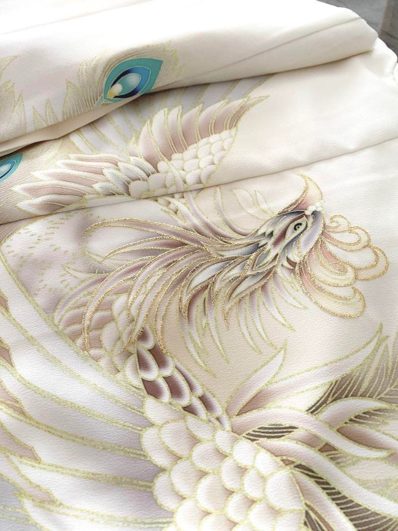 新品　式部浪漫5歳七五三　羽織袴13点フルセット アイボリー　金糸鳳凰模様