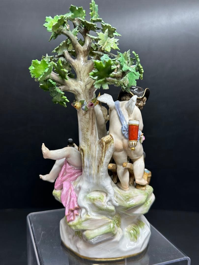 マイセン　「木の下の天使」　高さ20cm トヒチ　東ゆ7-0217⭐︎2