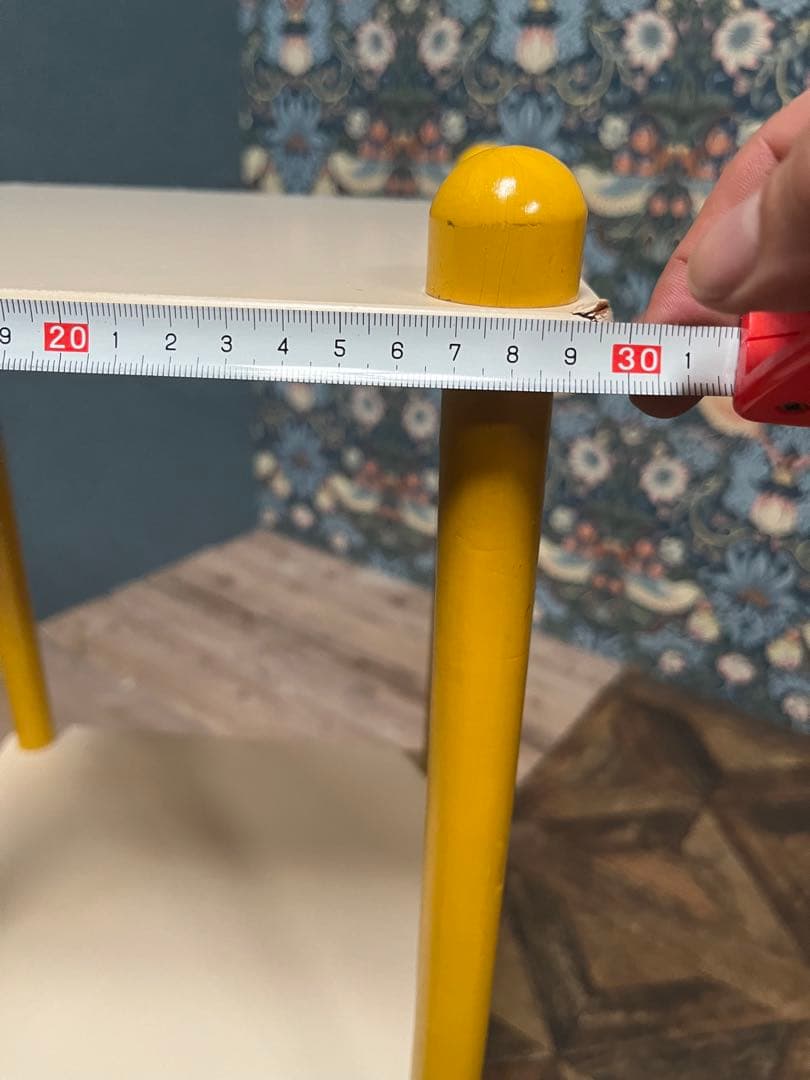 3段 棚 昭和レトロ レトロポップ 当時物 インテリア 黄色 白 ラック