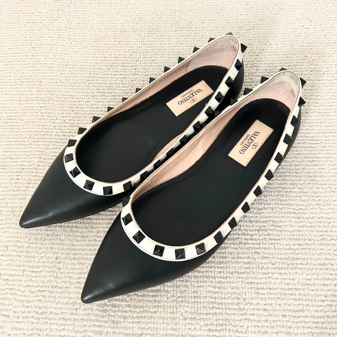 VALENTINO ヴァレンティノ フラットシューズ パンプス 24cm 37