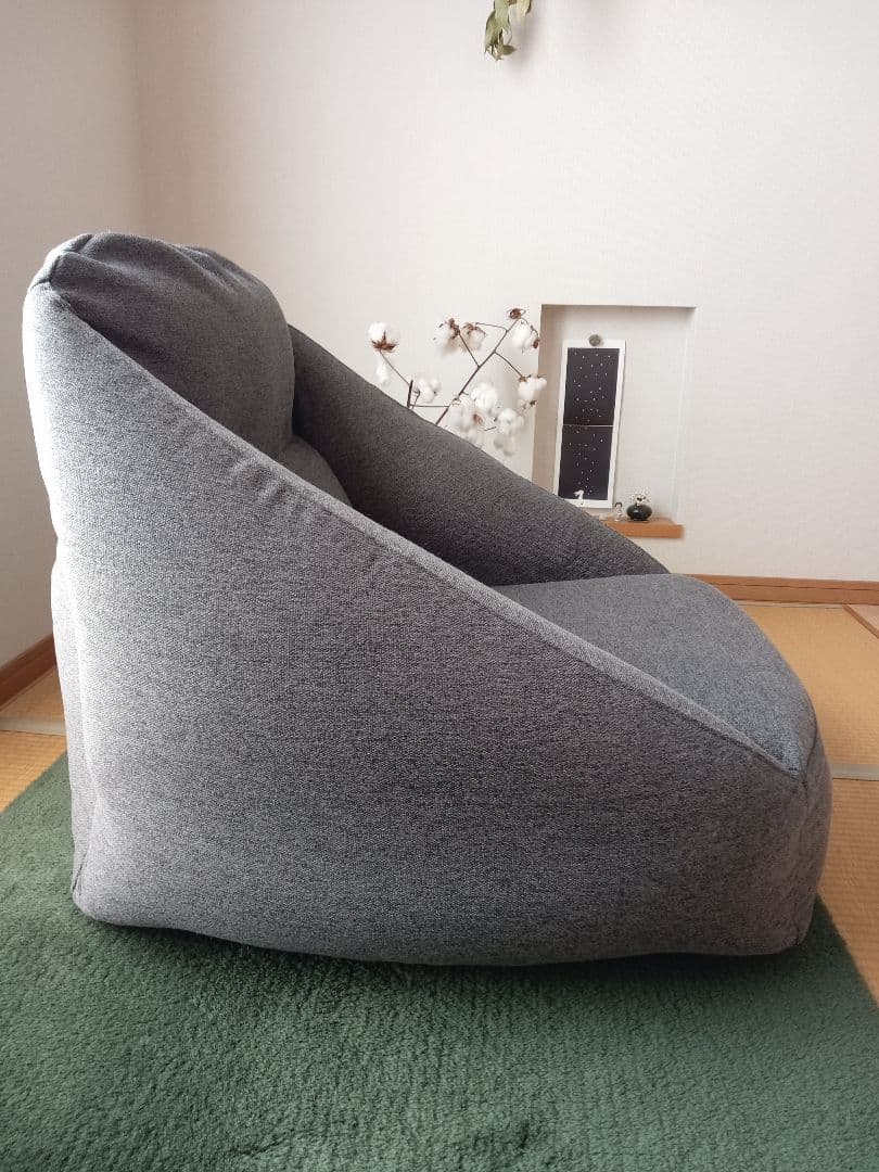 【美品•付属品完備】無印良品 空気でできたソファ チャコールグレー 正規箱付