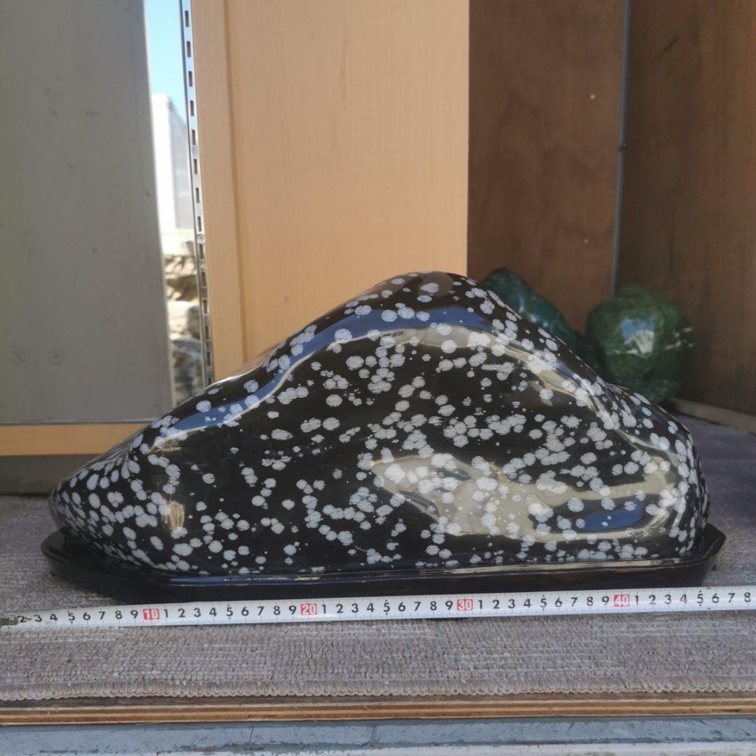 特大　スノーフレークオブシディアン　18.3キロ　鑑賞石　石　置物　オブジェ