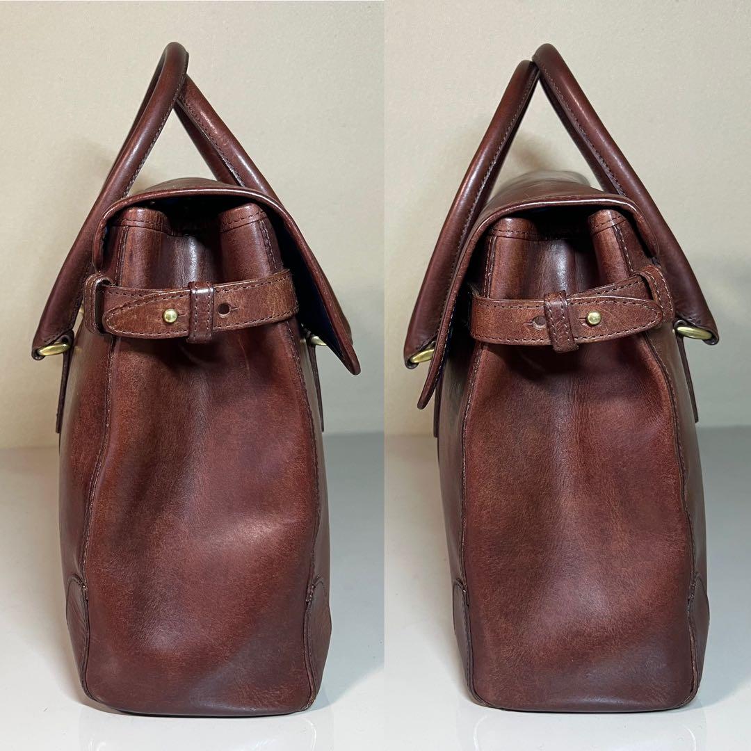 【美品】sot ソット フラップブリーフトートバッグ プエブロレザー ブラウン