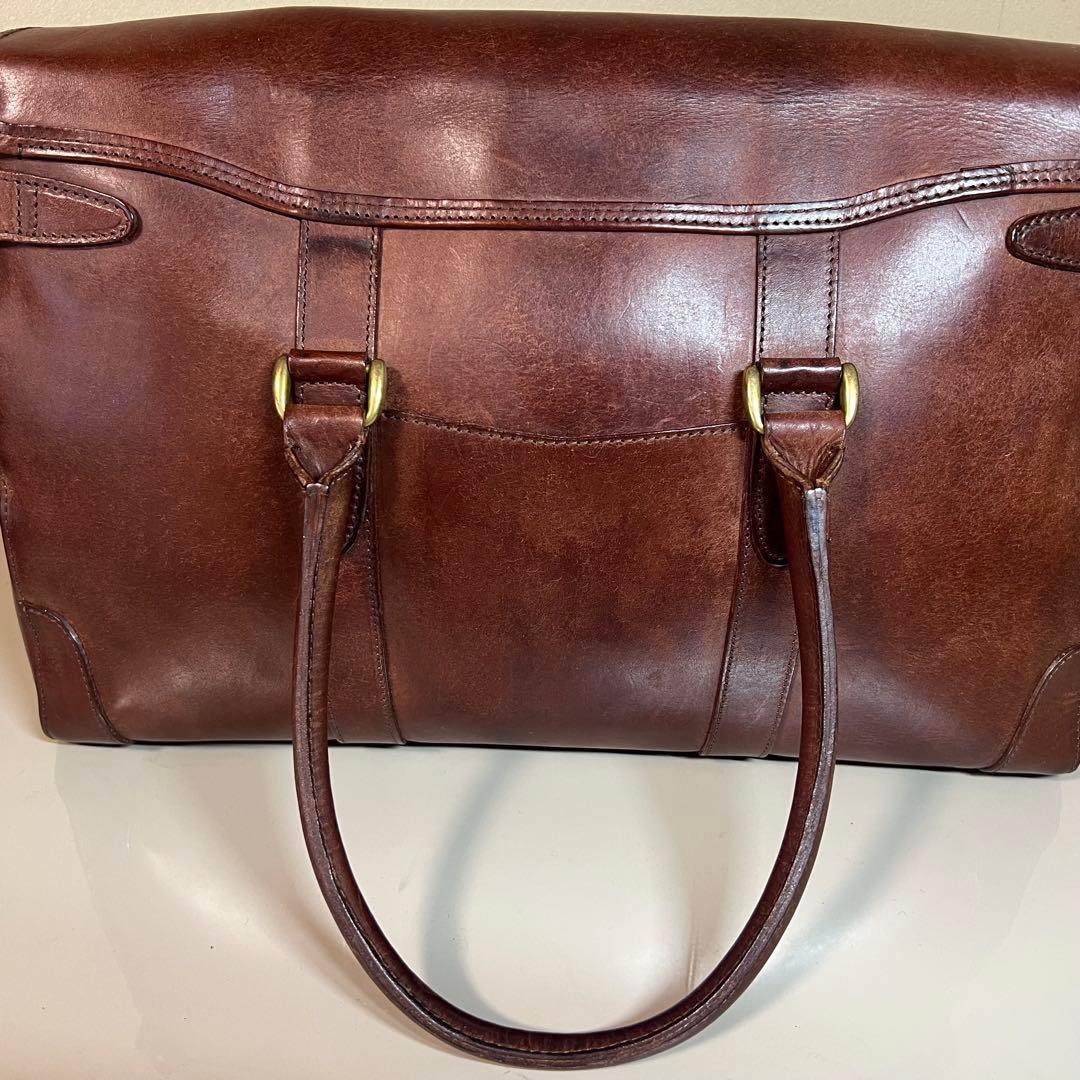 【美品】sot ソット フラップブリーフトートバッグ プエブロレザー ブラウン