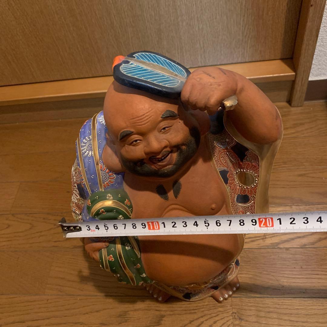 九谷焼 布袋 極彩色 七福神 縁起置物 骨董