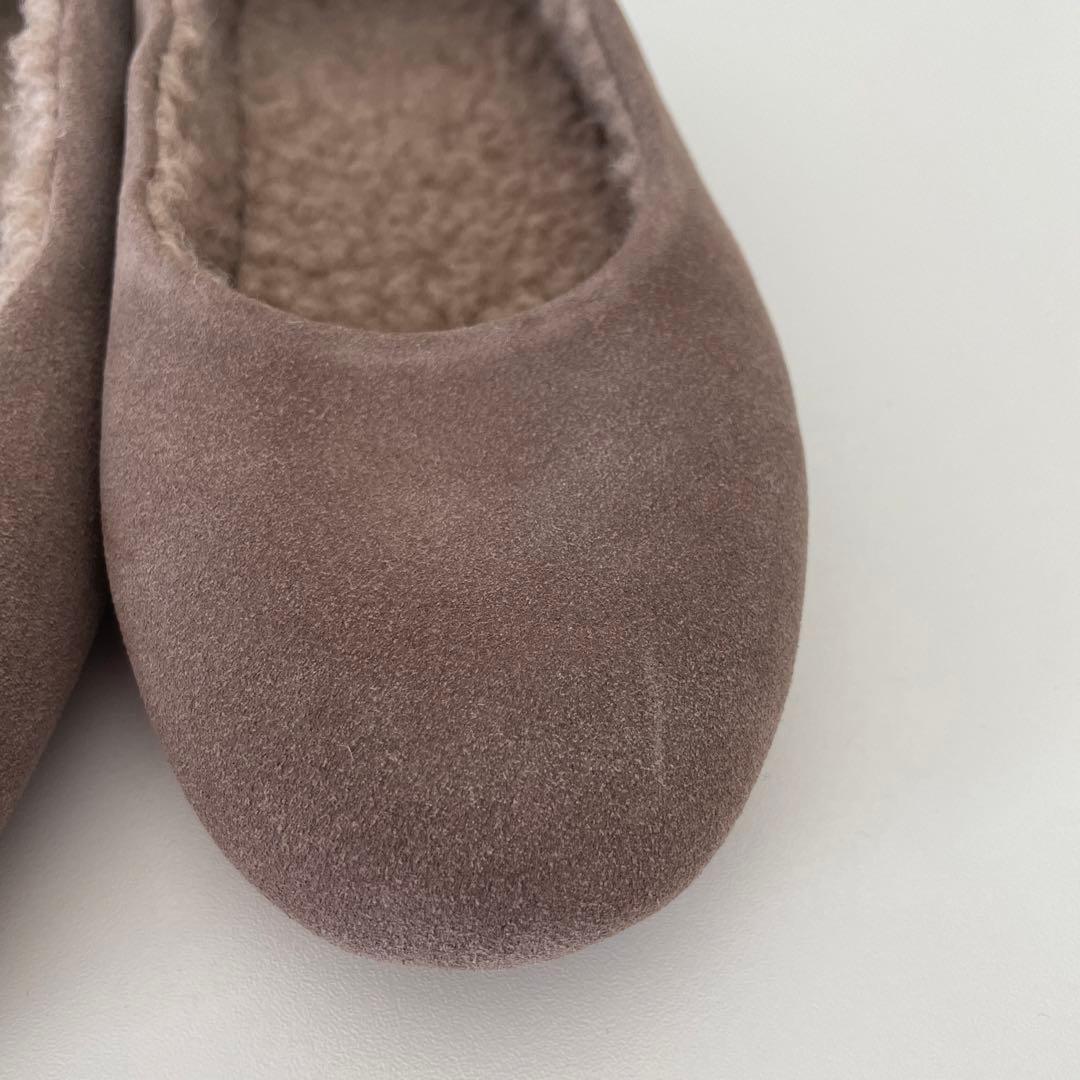 【人気】エミュ-オーストラリア　スエード　バレエシューズ　25cm