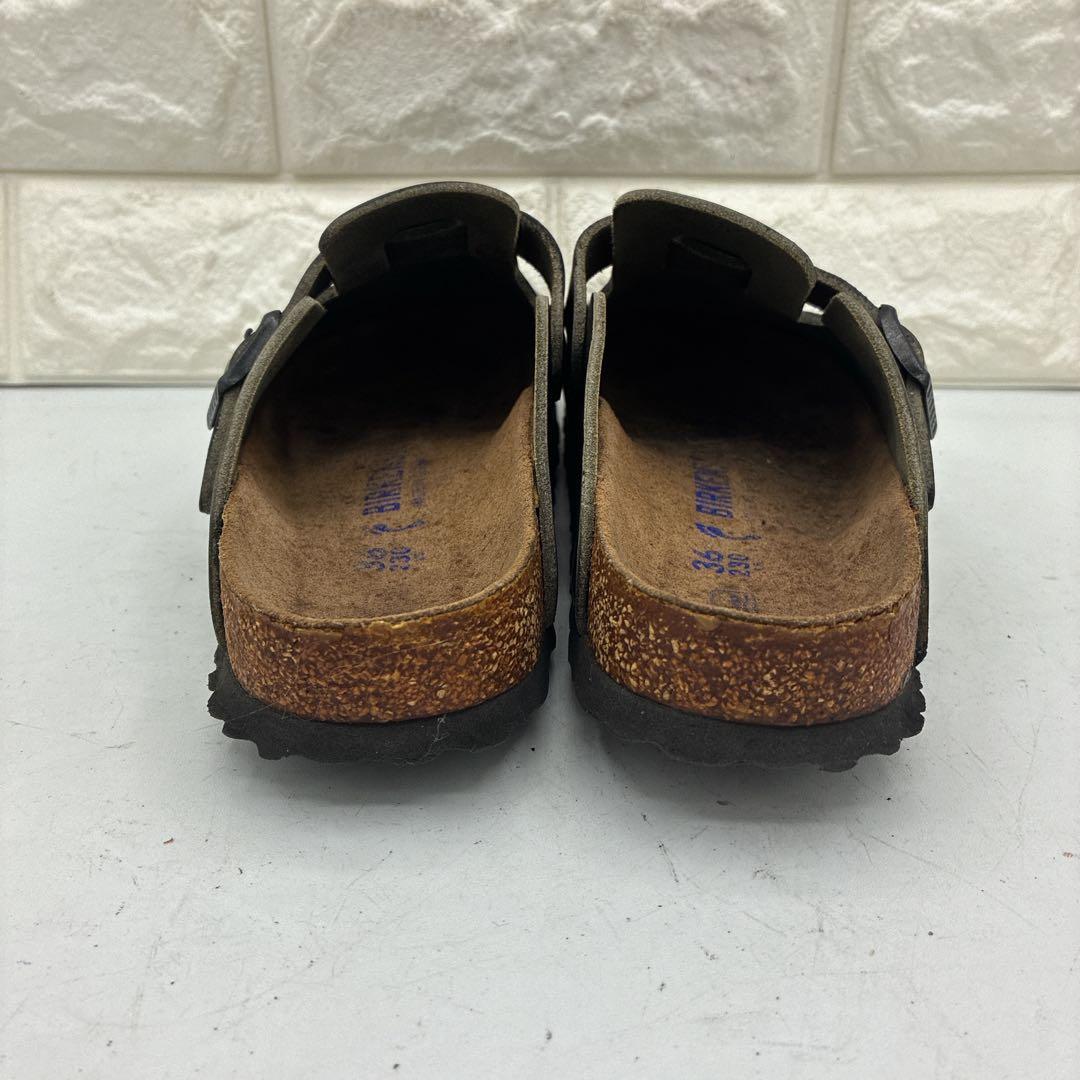 【良品】ビルケンシュトック ボストン サボサンダル 23cm ブラック ナロー幅