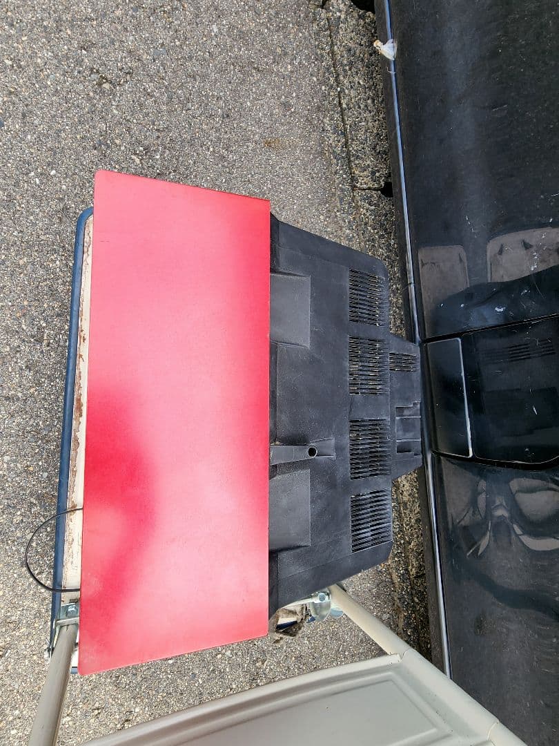 ナショナルカラーテレビ　レトロ　　ジャンク　TH14-N20画面保護ガラス付赤色