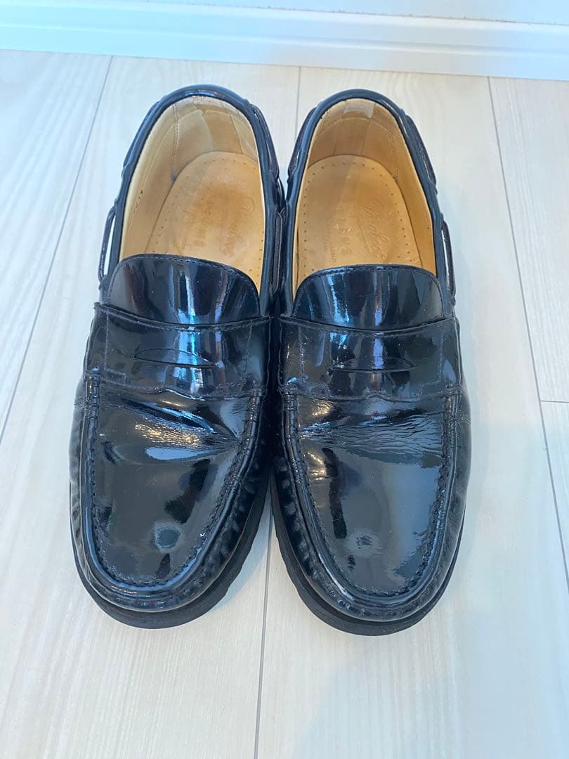 Paraboot BEAMS別注 パテントレザースリッポン