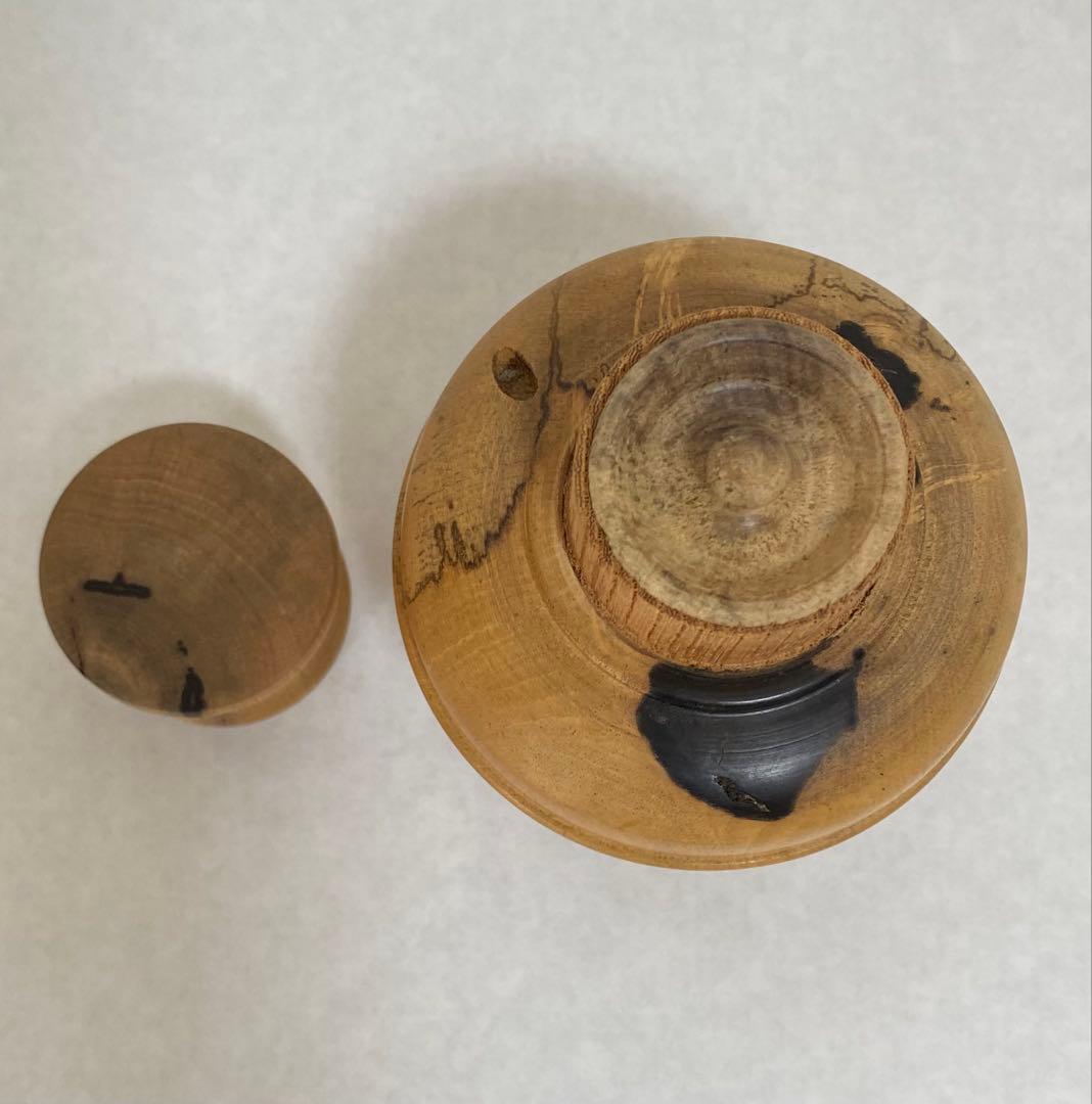 黒柿茶托 5客と茶入れのセット