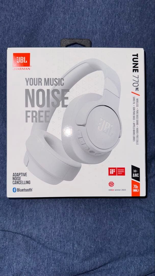 【ほぼ未使用】JBL TUNE 770NC ワイヤレスヘッドホン ホワイト