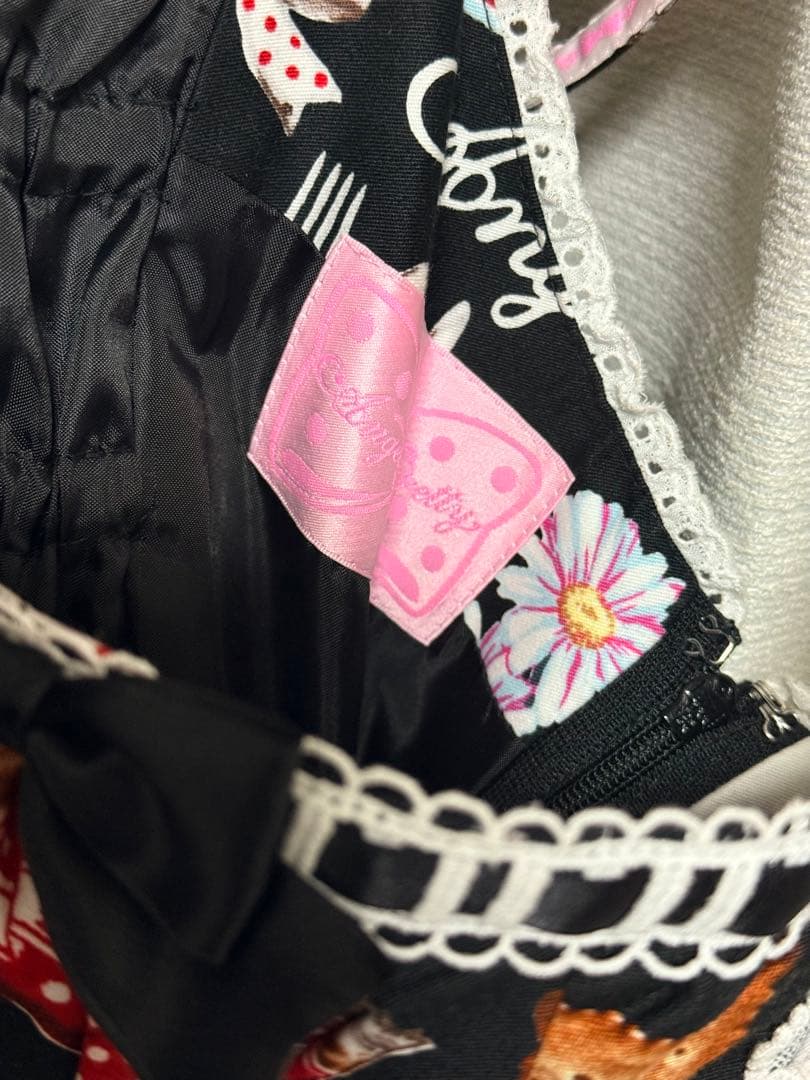 French cafe ジャンパースカート　カチューシャ　オーバーニー　セット