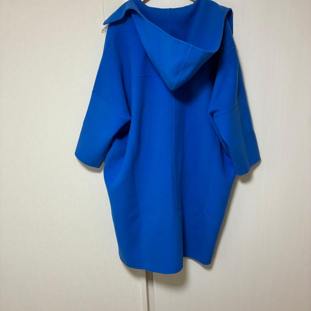 ルシェルブルー Hooded Over Coat 青