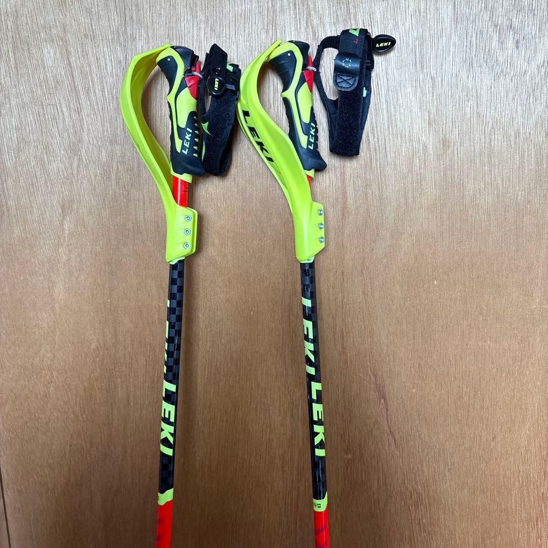 LEKI スキーSL用ストック　110cm パンチガード付