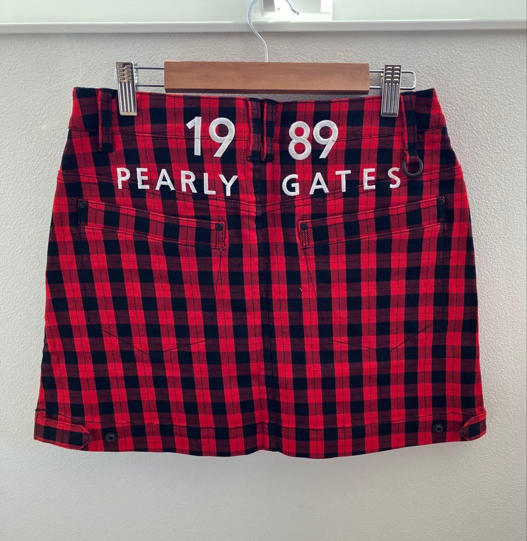 PEARLY GATES チェック柄ゴルフスカート