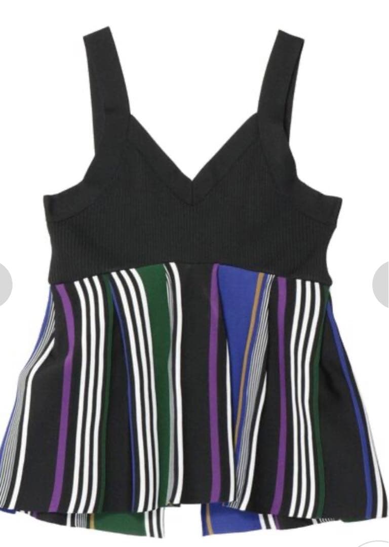 un3d アンスリード マルチストライプニットビスチェ