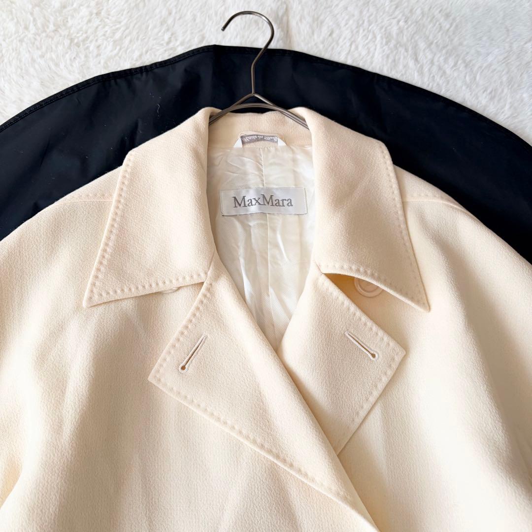 5520 希少✨ マックスマーラ ウールジャケット Pコート ホワイト 38