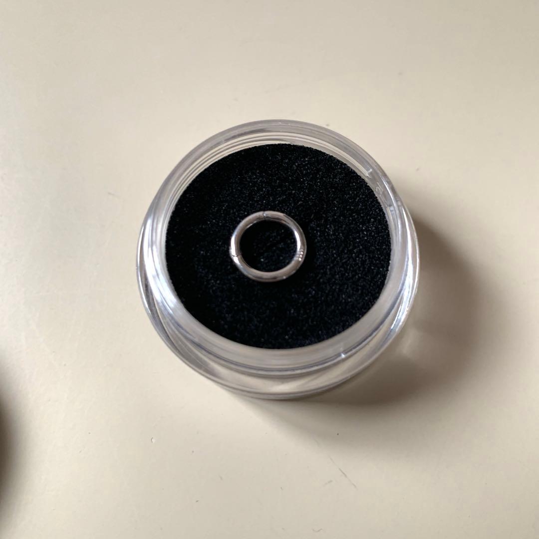 PICOLLET プラチナ セグメントリング フープ ピアス16G 6.5ｍｍ