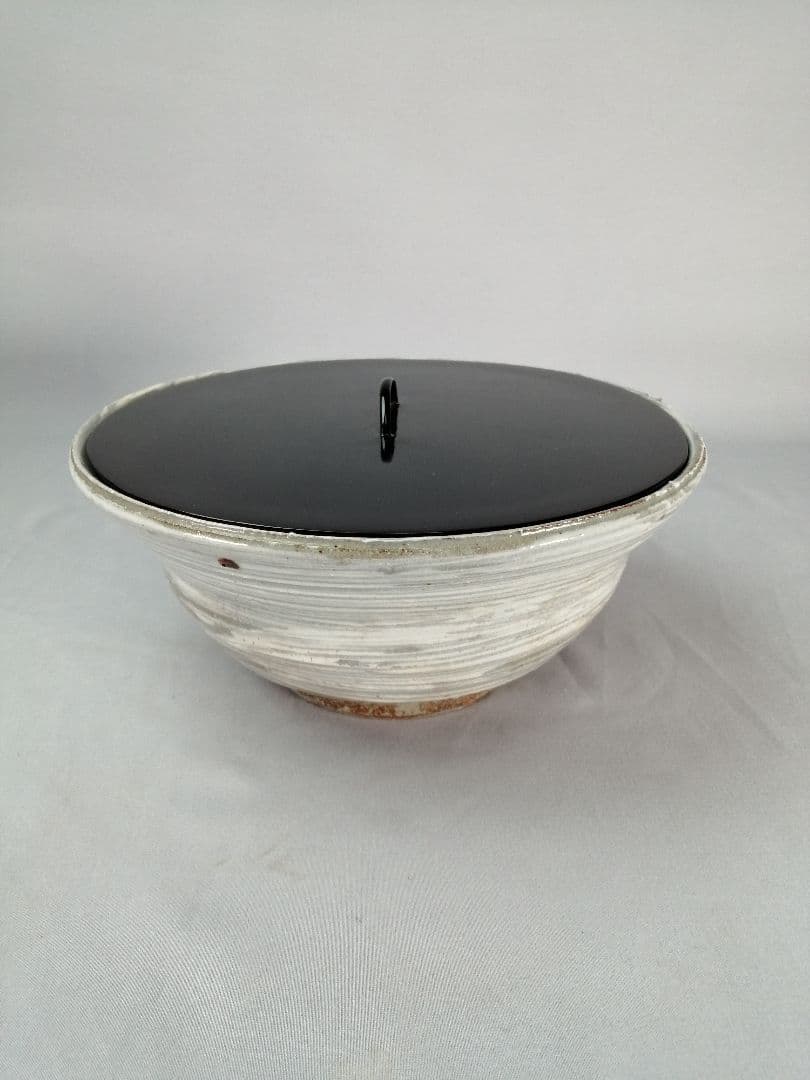 【茶道具】清水六兵衛造　刷毛目鉢　水指　水指391