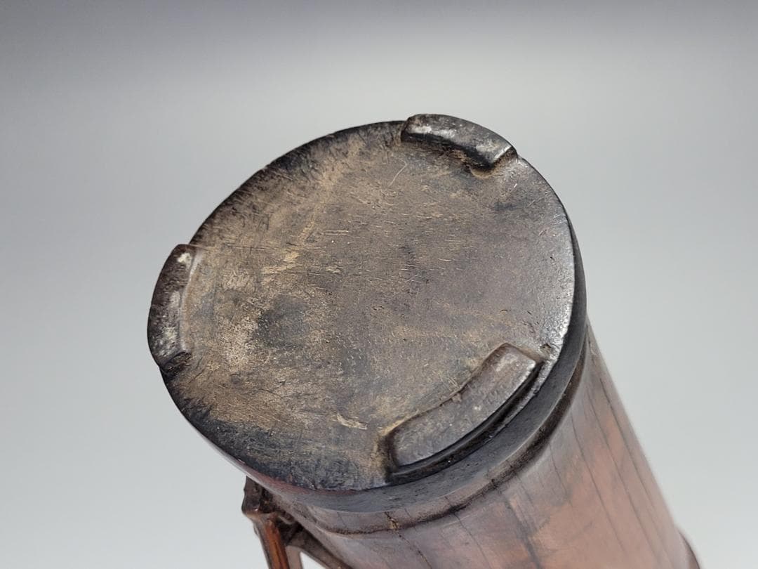 竹製 筆筒 明清時代 高さ約13.1cm