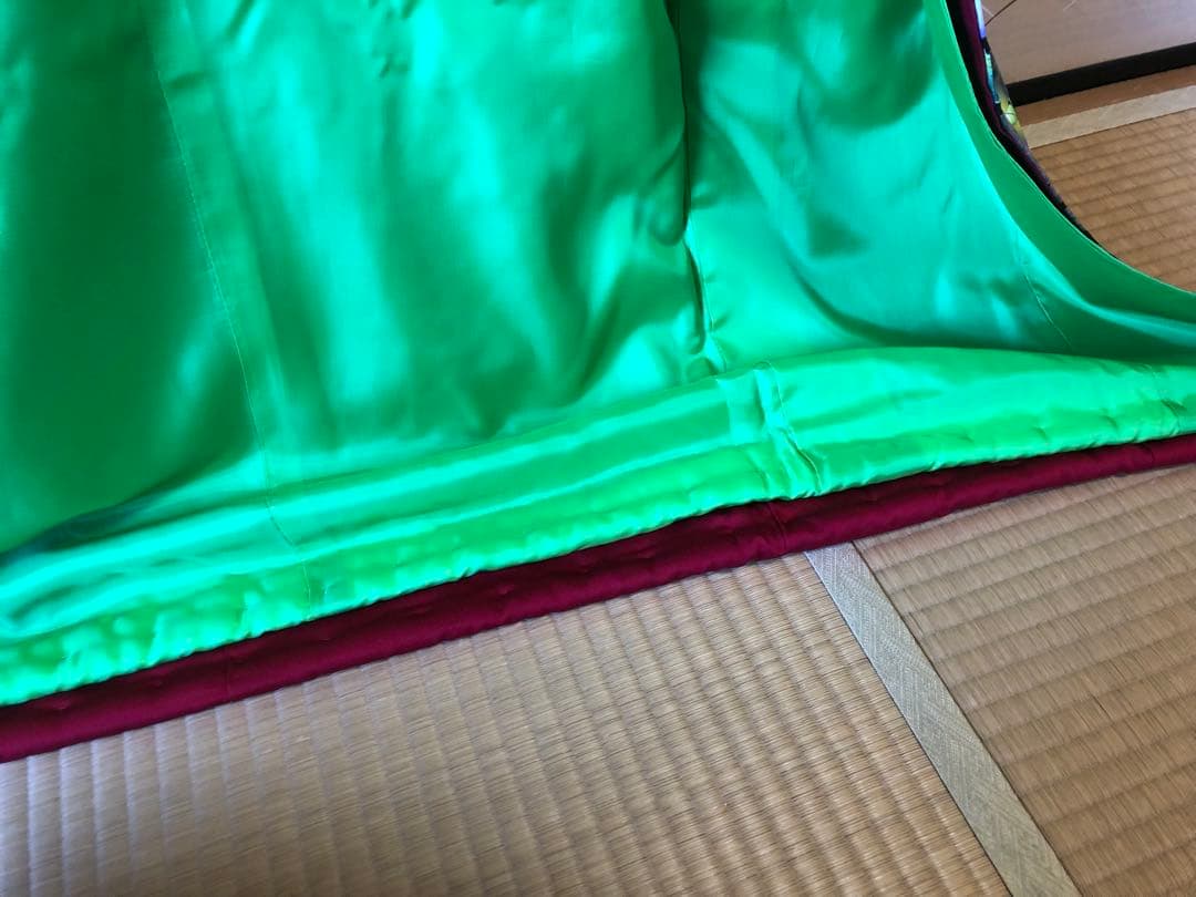 【超美品】婚礼 花嫁 引き振袖 赤 鳥花柄 フォトスタジオにて使用