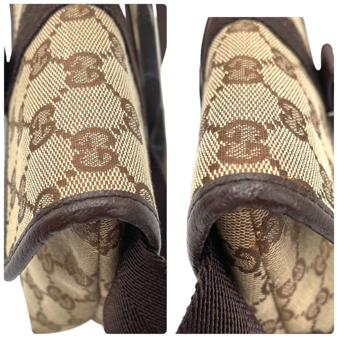 美品✨GUCCI グッチ GGキャンバス ウエストポーチボディバッグ