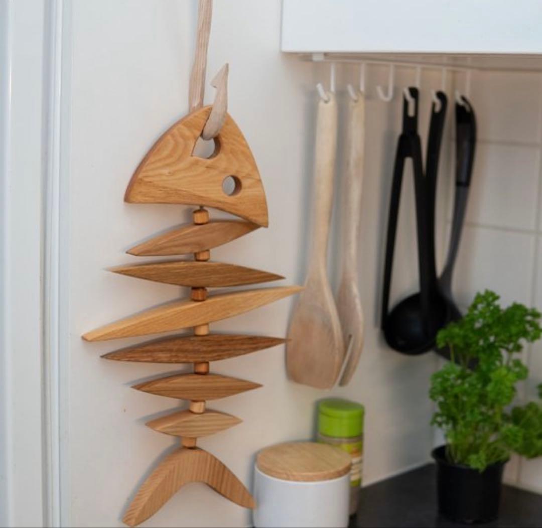 ［釣り針フック付］北欧　鍋敷き スカンジナビスク　ヘムスロイド　魚　トリベット