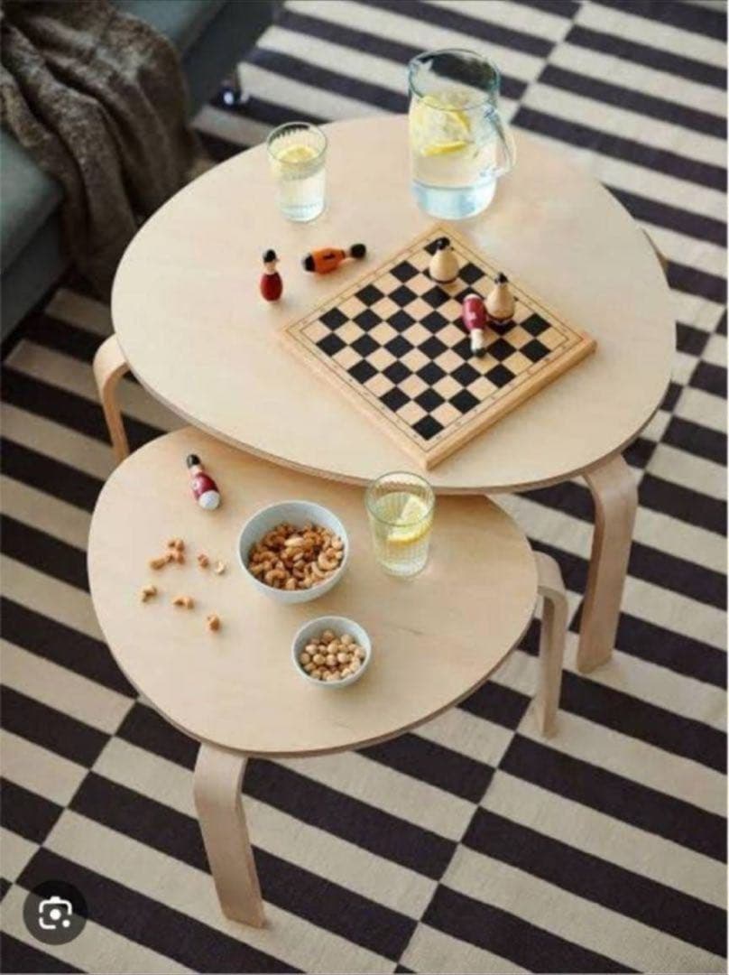 ■送料込■IKEA スヴァルスタ ネストテーブル ローテーブル机デスク 木製家具