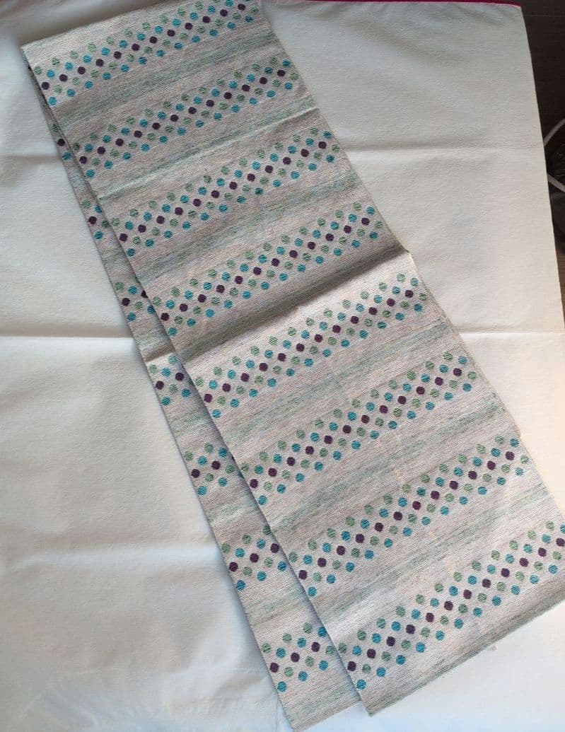 八寸名古屋帯　絹×和紙　「ほほえみ」米沢　スワセンイ