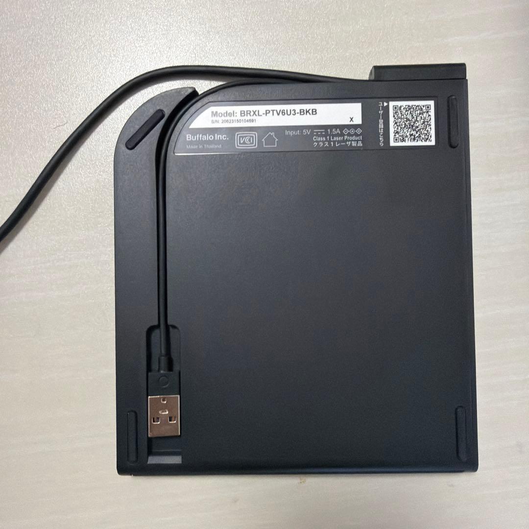 ［値下げ交渉可能］バッファローBuffaloポータブルBD 書込ソフト添付