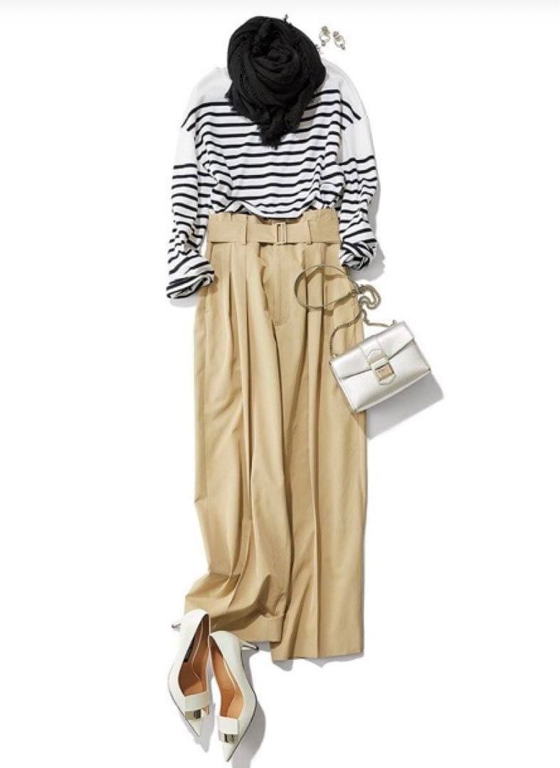 ロンハーマン  エブール  ビスコツイルハイウエストベルテッドパンツ