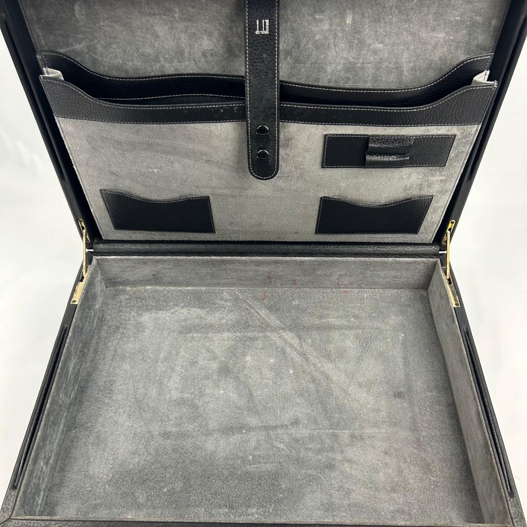 【美品】ダンヒル　アタッシュケース　ダレスバッグ　ダイヤルロック　オールレザー