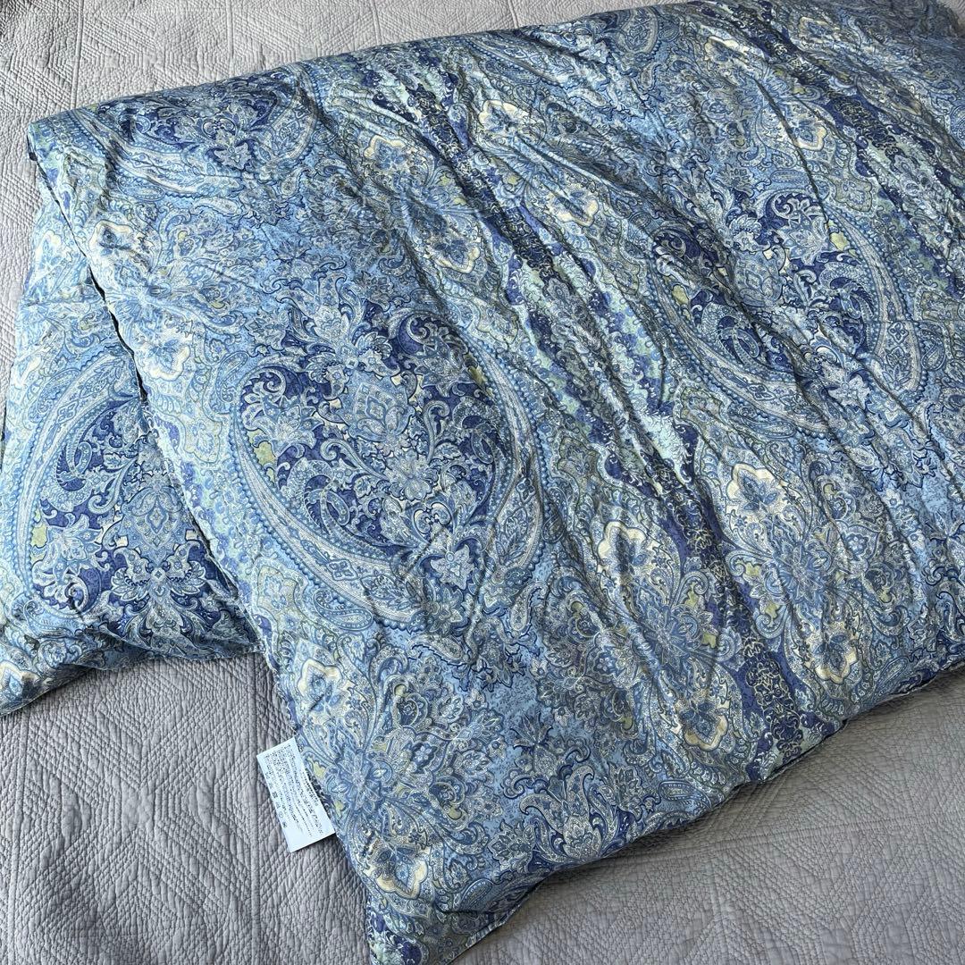 あるさん♫ 羽毛ふとん シングル ベストライフ ロイヤルゴールド ブルー