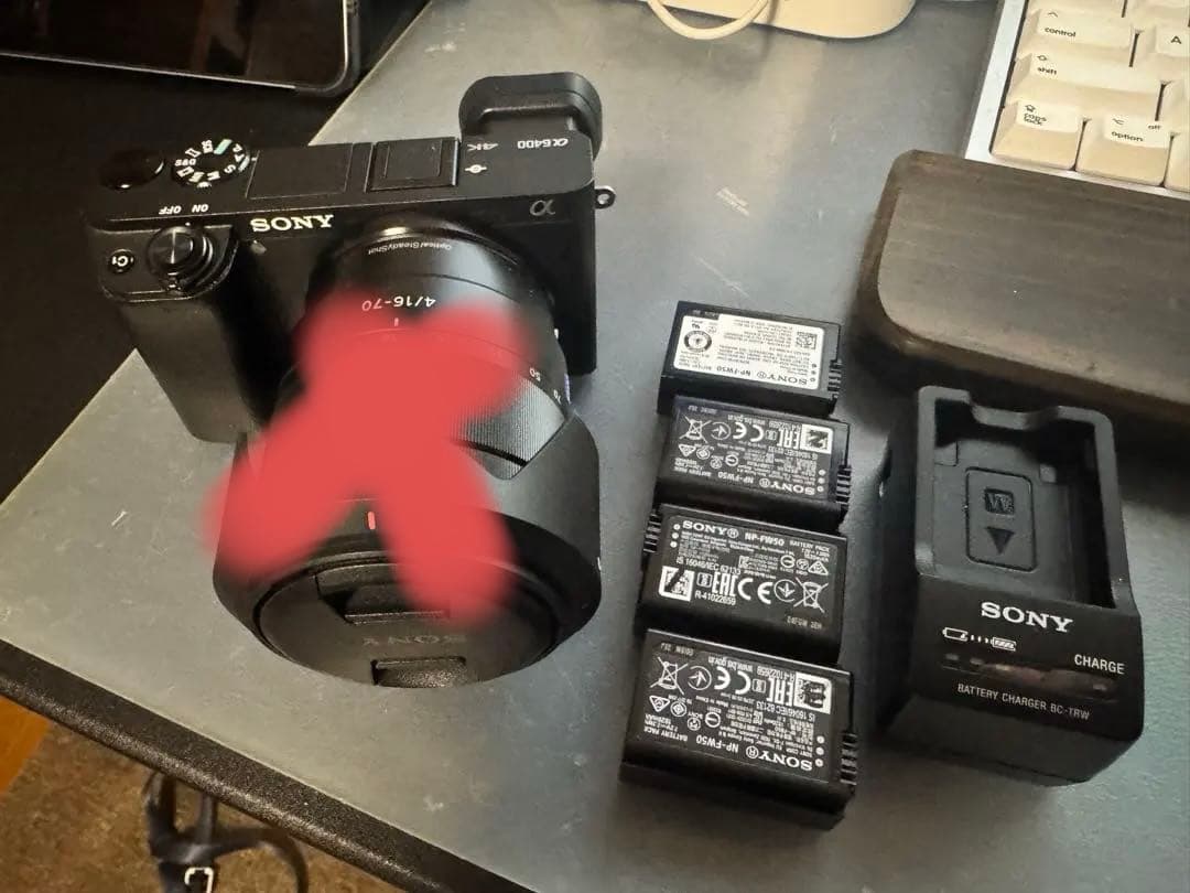 【美品】SONY α6400 SEL1670Z バッテリー4つ 充電器