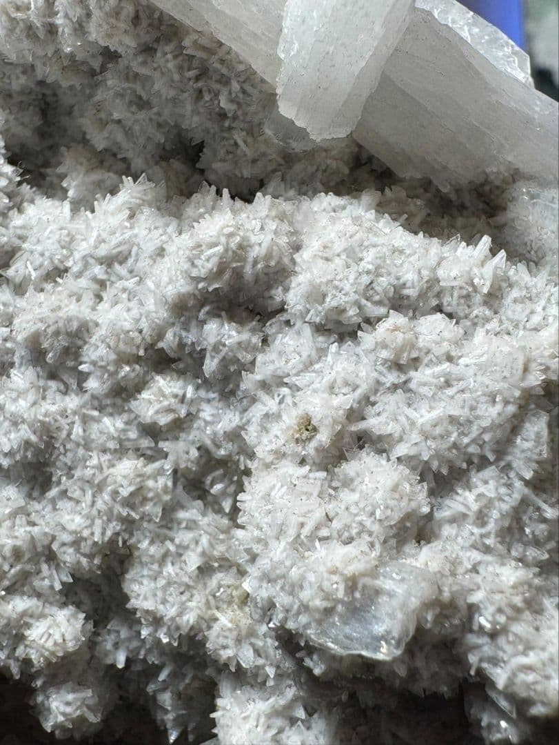 グリーンアポフィライト☆カルサイト共生☆クラスター☆台座付き☆