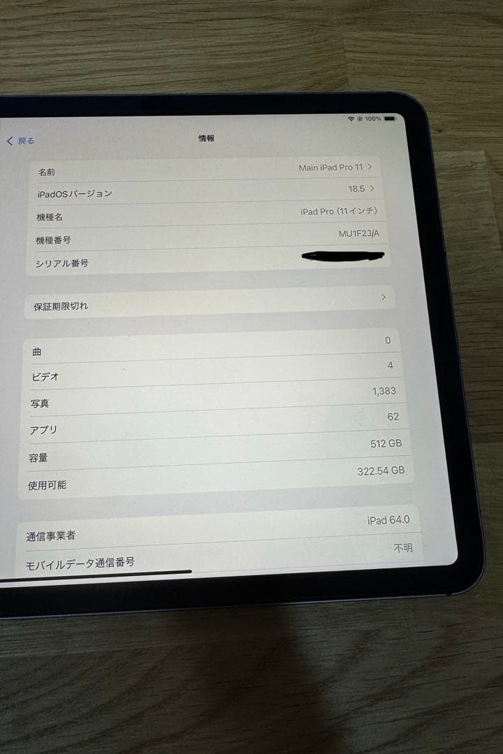 Apple iPad Pro 11 第1世代 Cellular 512GB