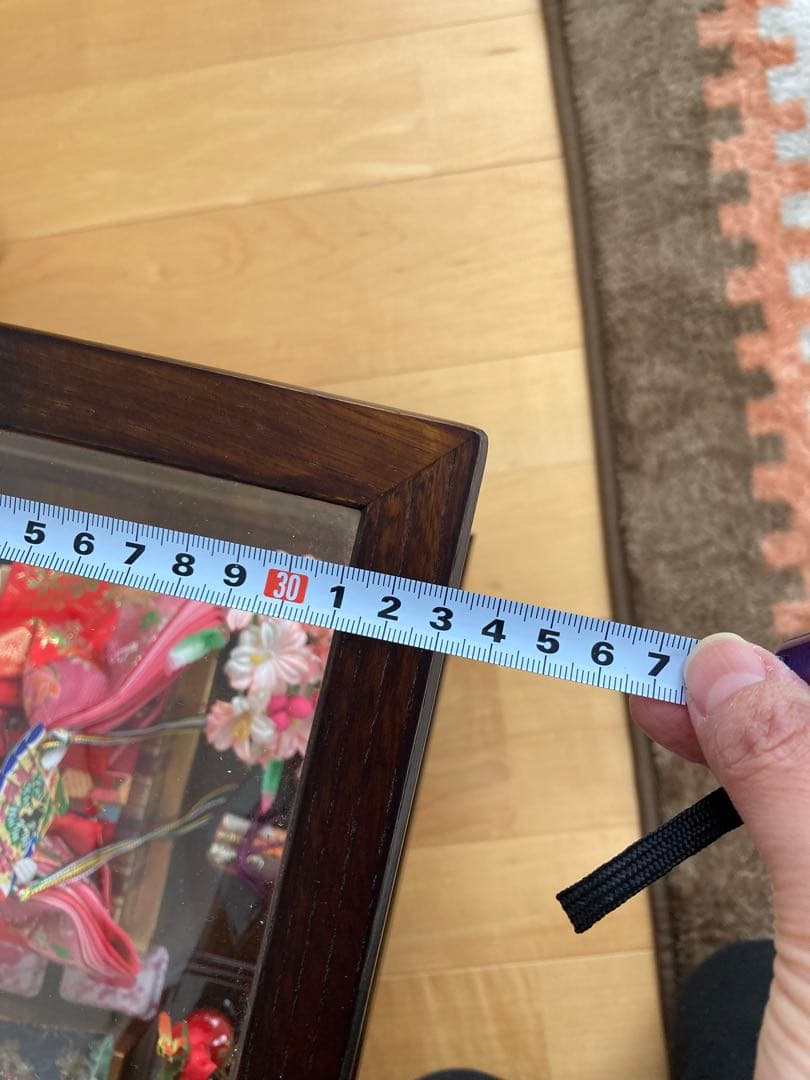 【美品】雛人形 ガラス製ディスプレイケース、ライト付き　送料込み！