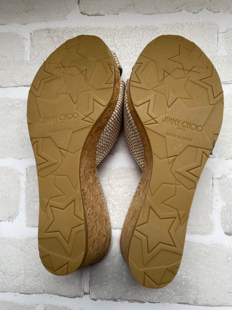 【新品・未使用】JIMMY CHOO ALMER80 ウエッジサンダル