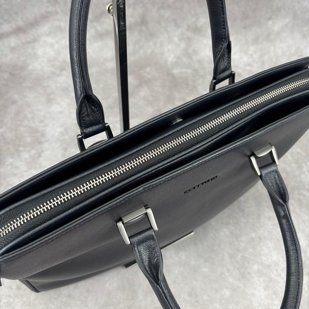 【美品✨】OBERMAIN 2way ビジネスバッグ ブリーフケース レザー 黒