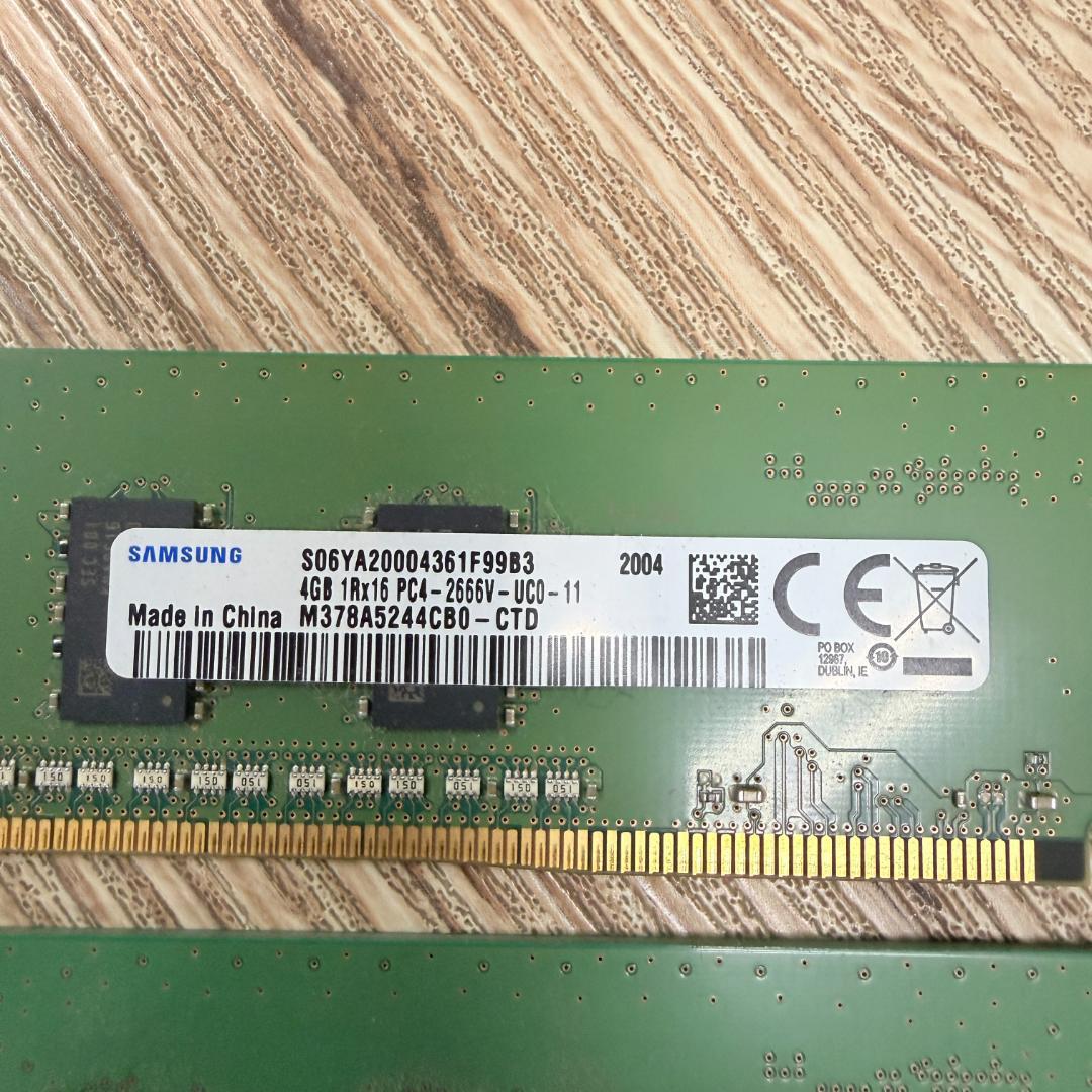 【SAMSUNG】 DDR4-2666V 4GB メモリ6枚セット計24GB