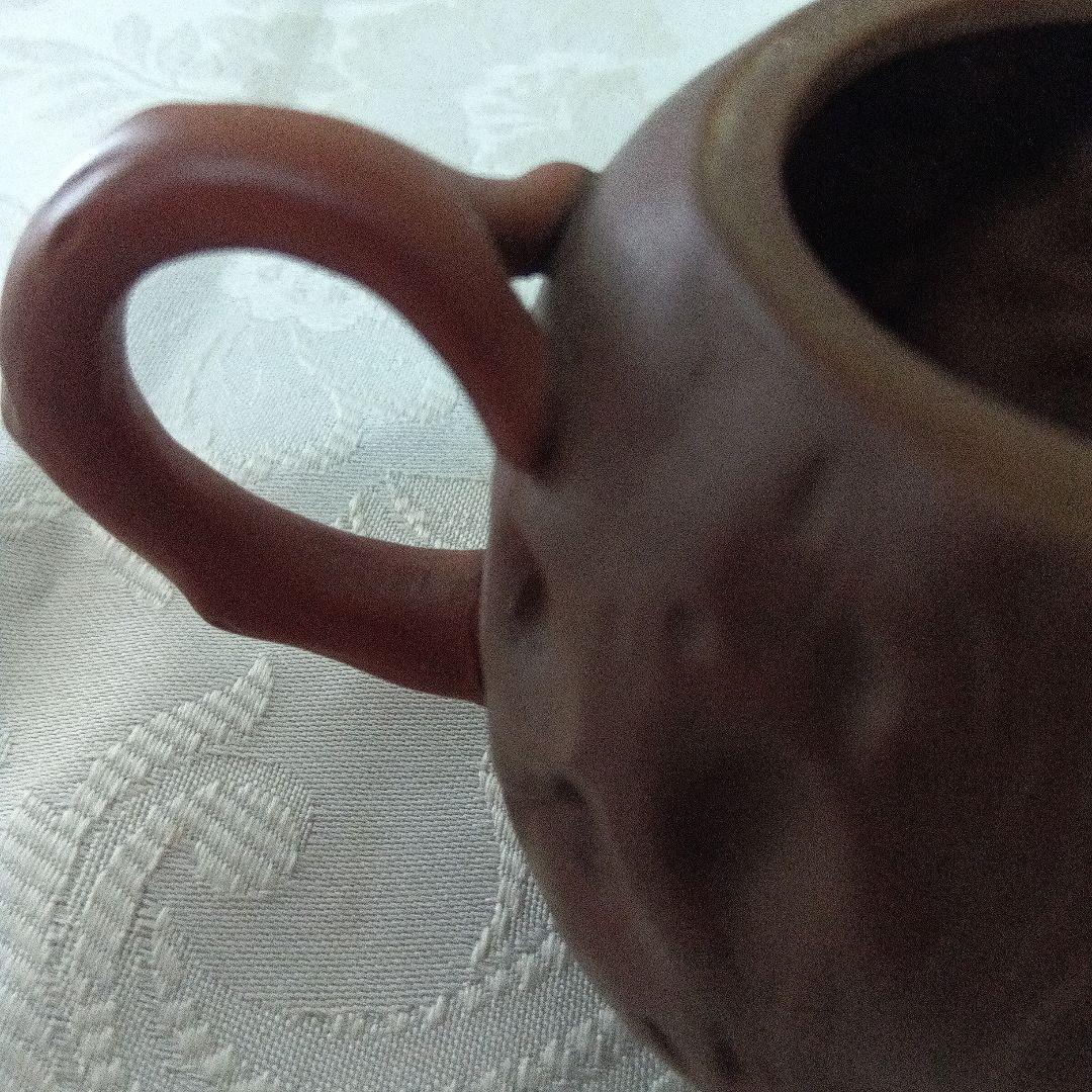 中国宜興　紫砂　急須 茶壺　在銘　煎茶道　リスのモチーフ