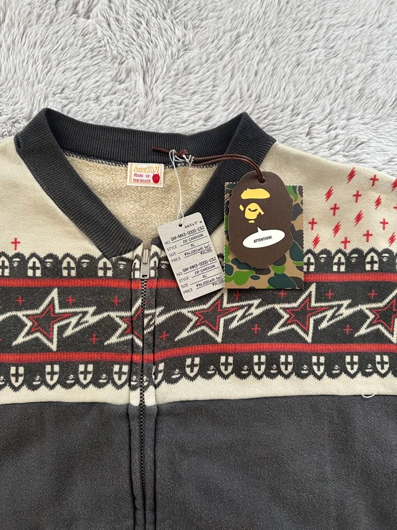 トップス Saint Mx6 Bape a bathing APE CARDIGAN XL