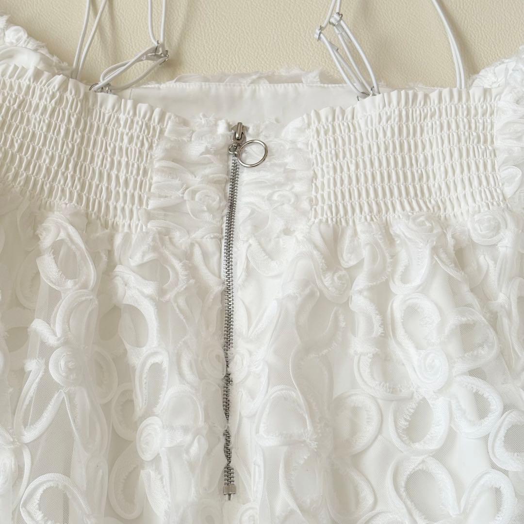 ✨美品✨POPPY フラワーパフスリーブ ティアードミニワンピース FREE