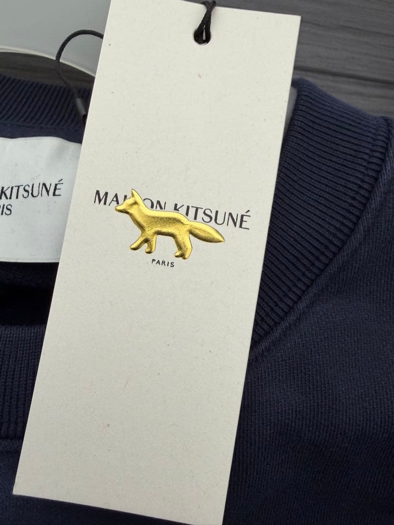 メゾンキツネ スウェット 紺 シャツ 未使用
