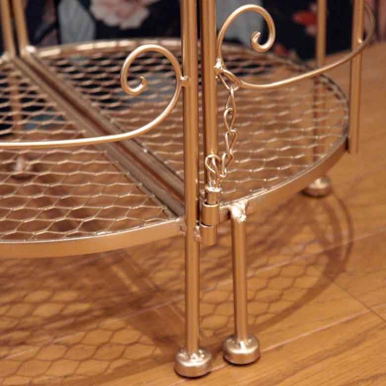 円形シェルフ アルミ バードケージL シャンパンゴールド